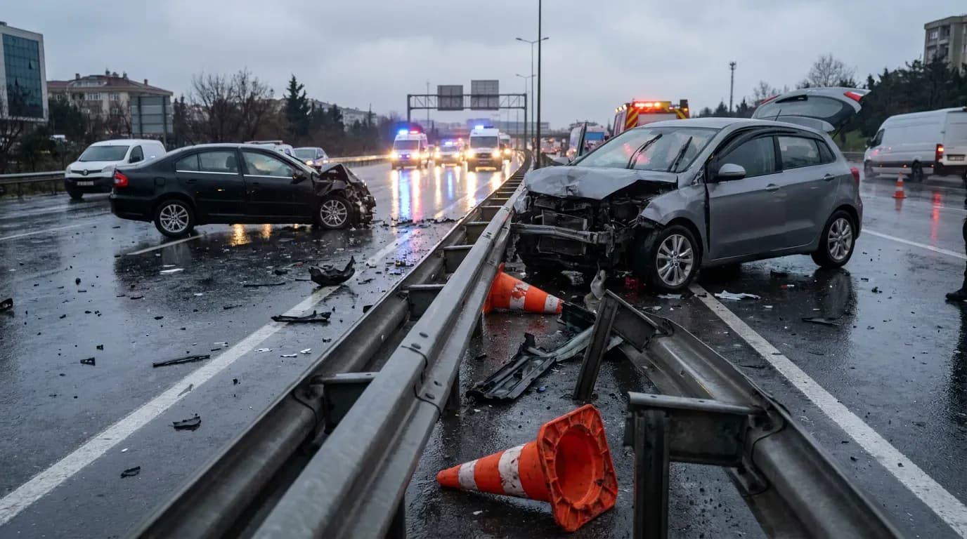Esenler'de zincirleme kaza: 1 ölü, 5 yaralı