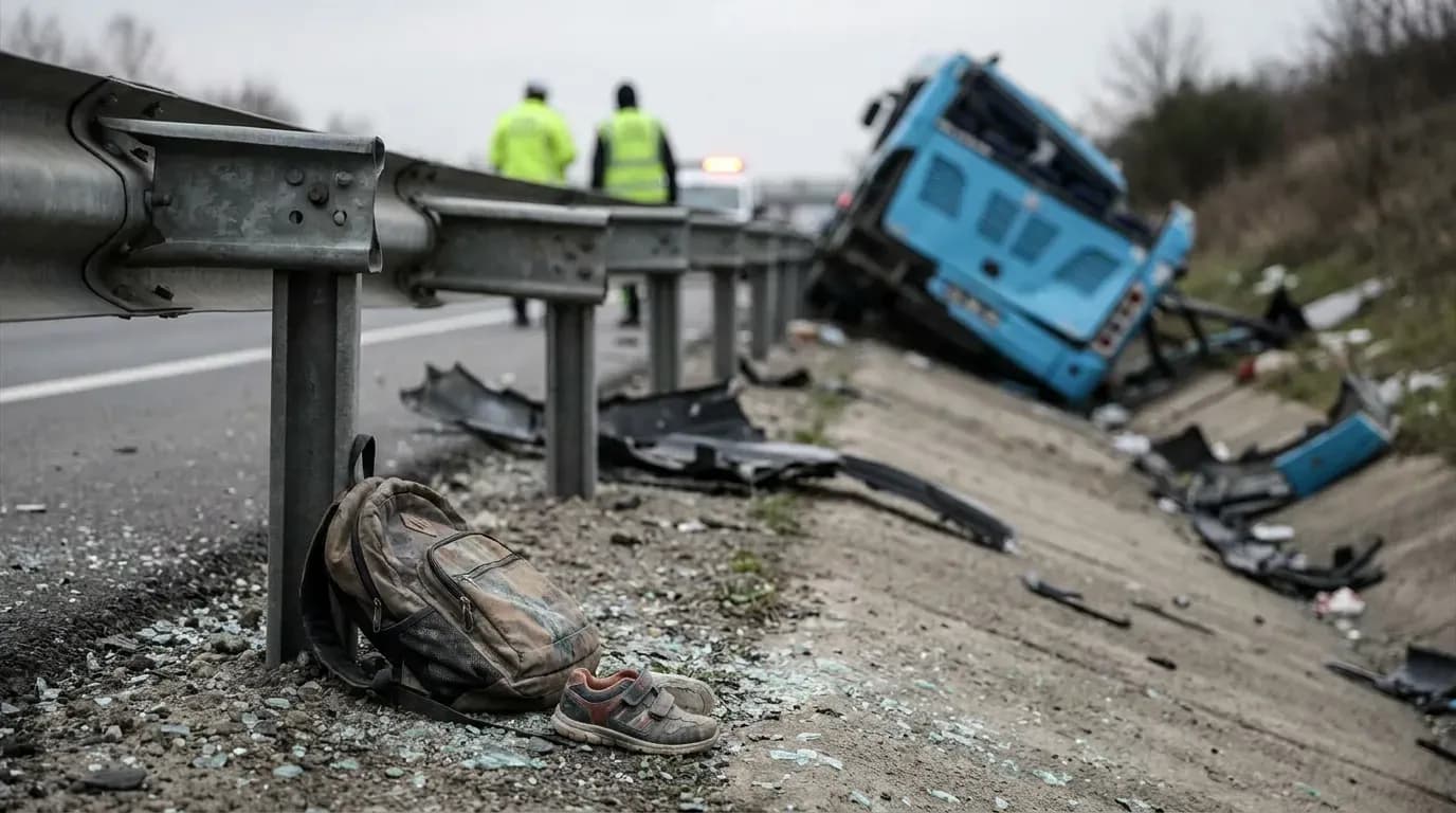 TAG Otoyolu'nda otobüs TIR'a çarptı: 2 ölü, 17 yaralı