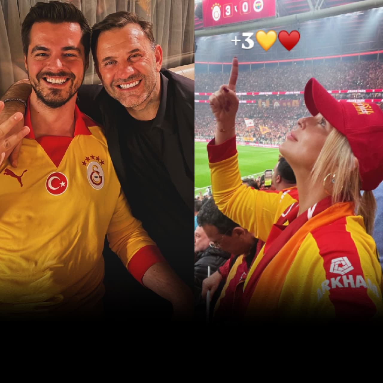 Ünlülerin Galatasaray coşkusu