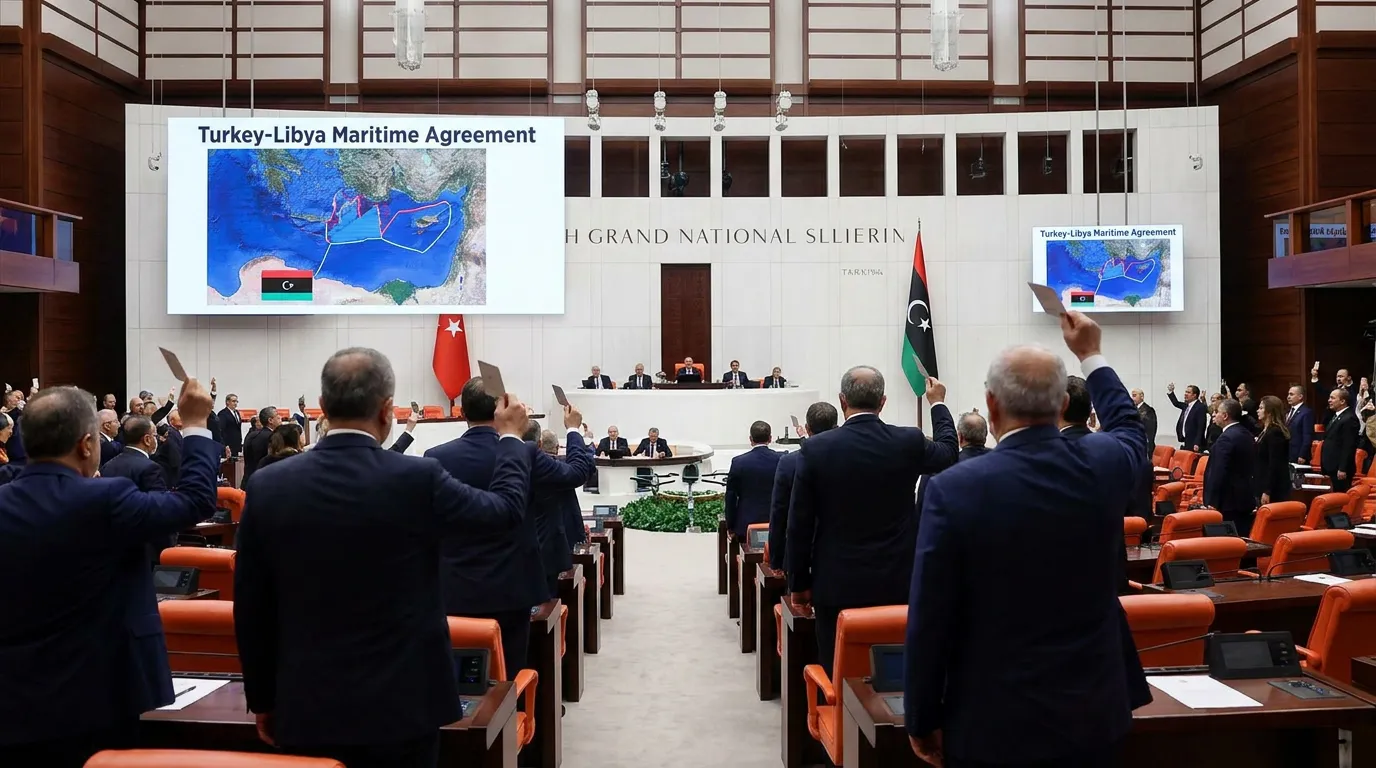 Libya deniz yetki anlaşması mecliste oy birliğiyle kabul edildi